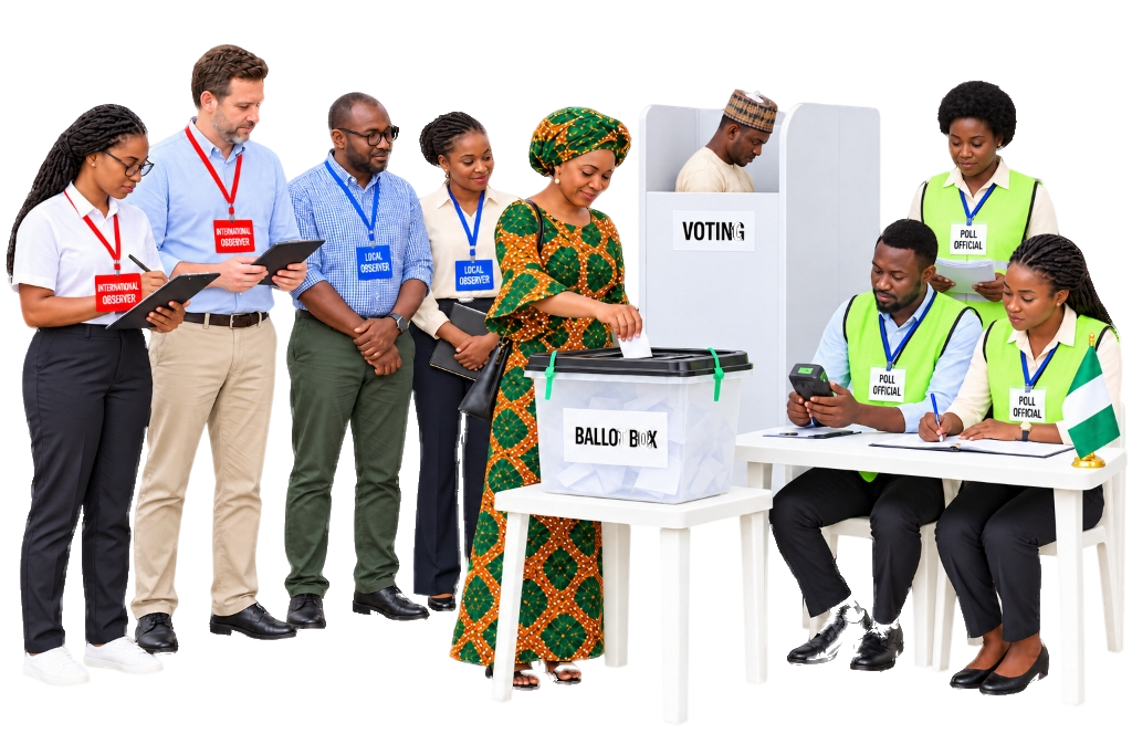 INEC Election Observers and Voters